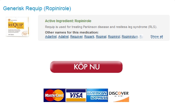 requip Rabattsystem   Visa, E check, Mastercard / Inköp Requip 1 mg Läkemedel